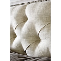 Two Choices of Upholstered Bed in Relaxing, Neutral Fabric Colors